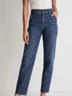Madewell Women's Perfect Vintage Straight Leg Jean in Dark Blue